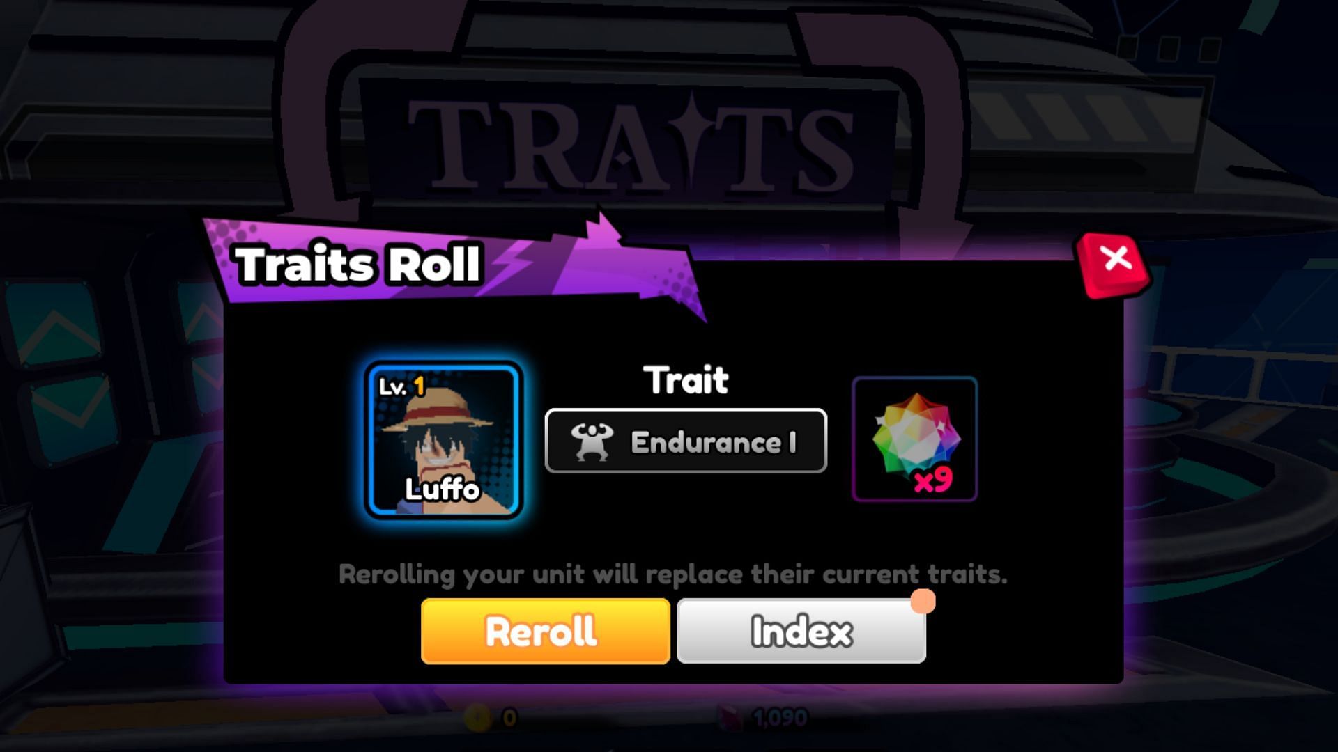 Traits Roll zone in the game (Image via Roblox)